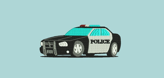 Car machine embroidery design, vehicle embroidery design, cops embroidery, police embroidery, siren embroidery, boy embroidery