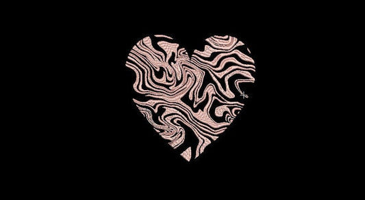 Heart machine Embroidery design, wavy lines, zebra pattern, animal pattern, digitized embroidery pattern, 6 Sizes