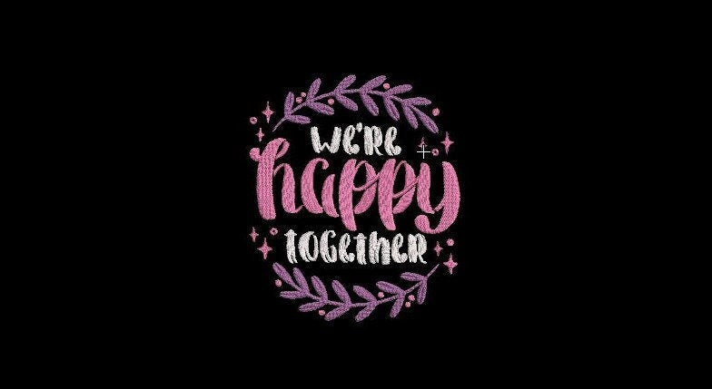 Family machine embroidery design, couple embroidery, relationship embroidery, instant download, digitized embroidery pattern, 5 sizes